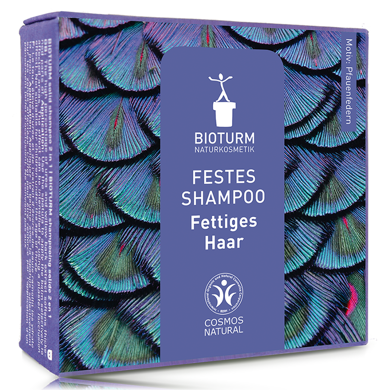 Eine Darstellung des Festen Shampoo Anti-Fett: Die Verpackung zeigt Seifenfreies Shampoo für ein perfektes Haargefühl besonders bei fettigem Haar.